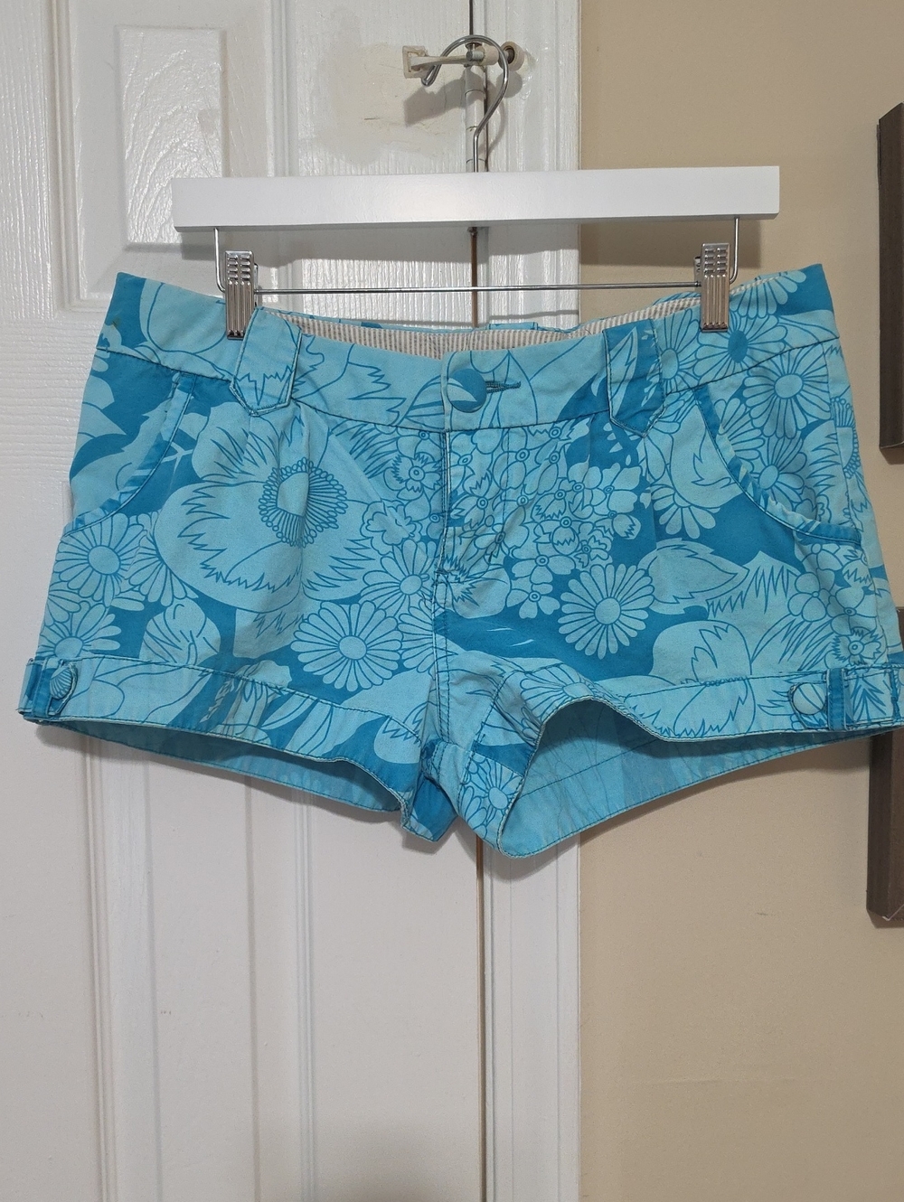 NOBO Turquoise Floral Bermuda Shorts